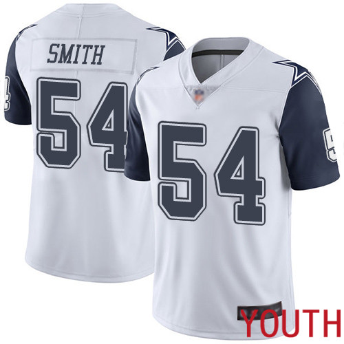 Youth Dallas Cowboys Limited White Jaylon Smith 54 Rush Vapor Untouchable NFL Jersey